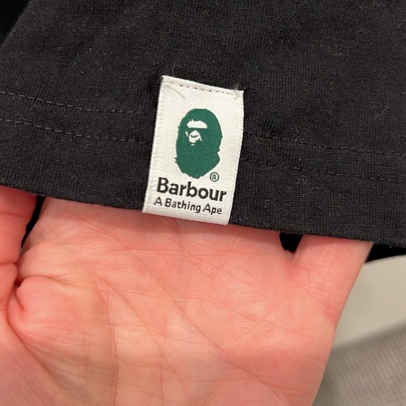 A Bathing Ape x Barbour tee Men’s Small - Picture 3 of 4